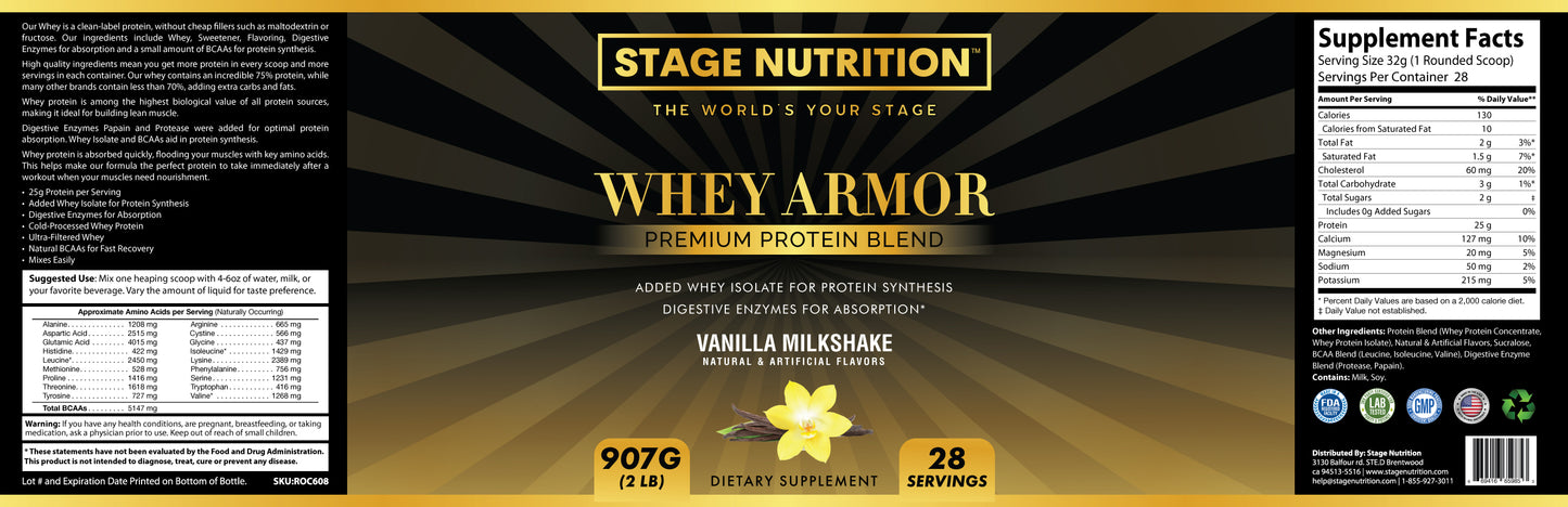 Whey ARMOR 2LB Vanilla