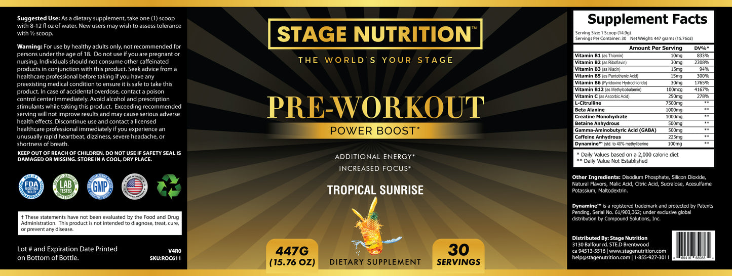 Pre-Workout Tropical Sunrise