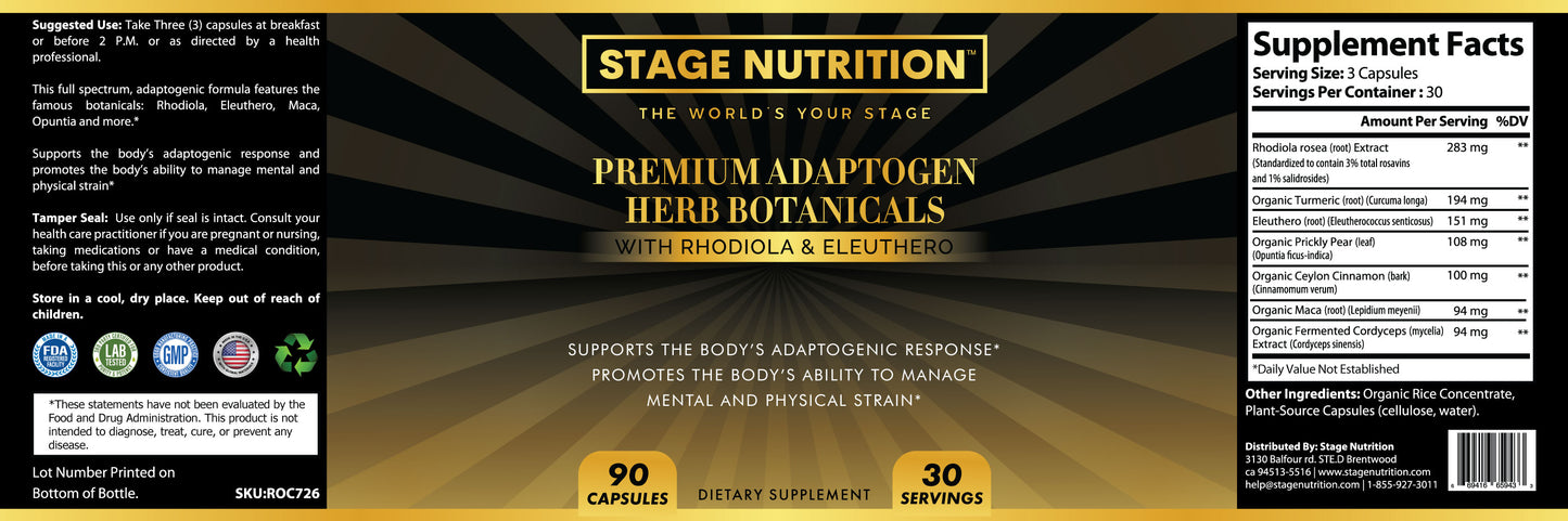 Premium Adaptogen Herb Botanicals