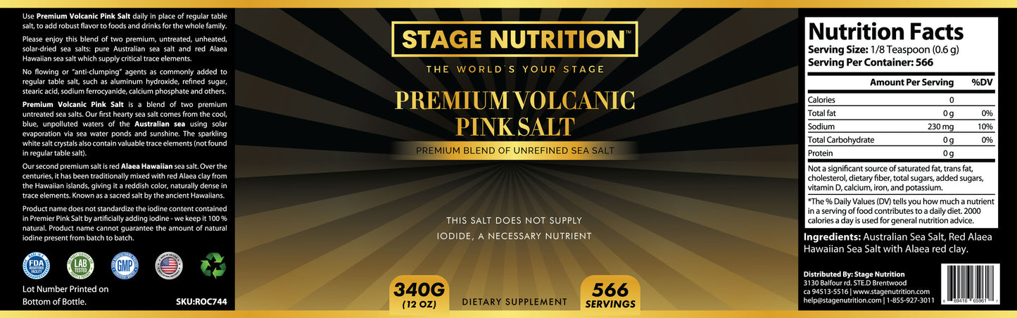 Premium Volcanic Pink Salt 12 o