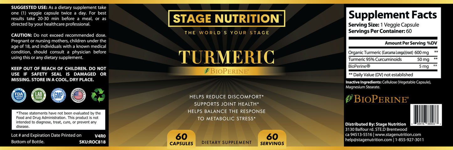 Turmeric w/BioPerine - 650mg (ORGANIC)
