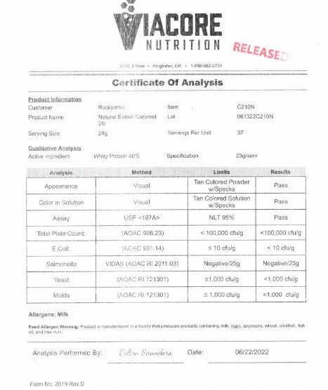 2lb Whey Natural Salted Caramel - 28 servings