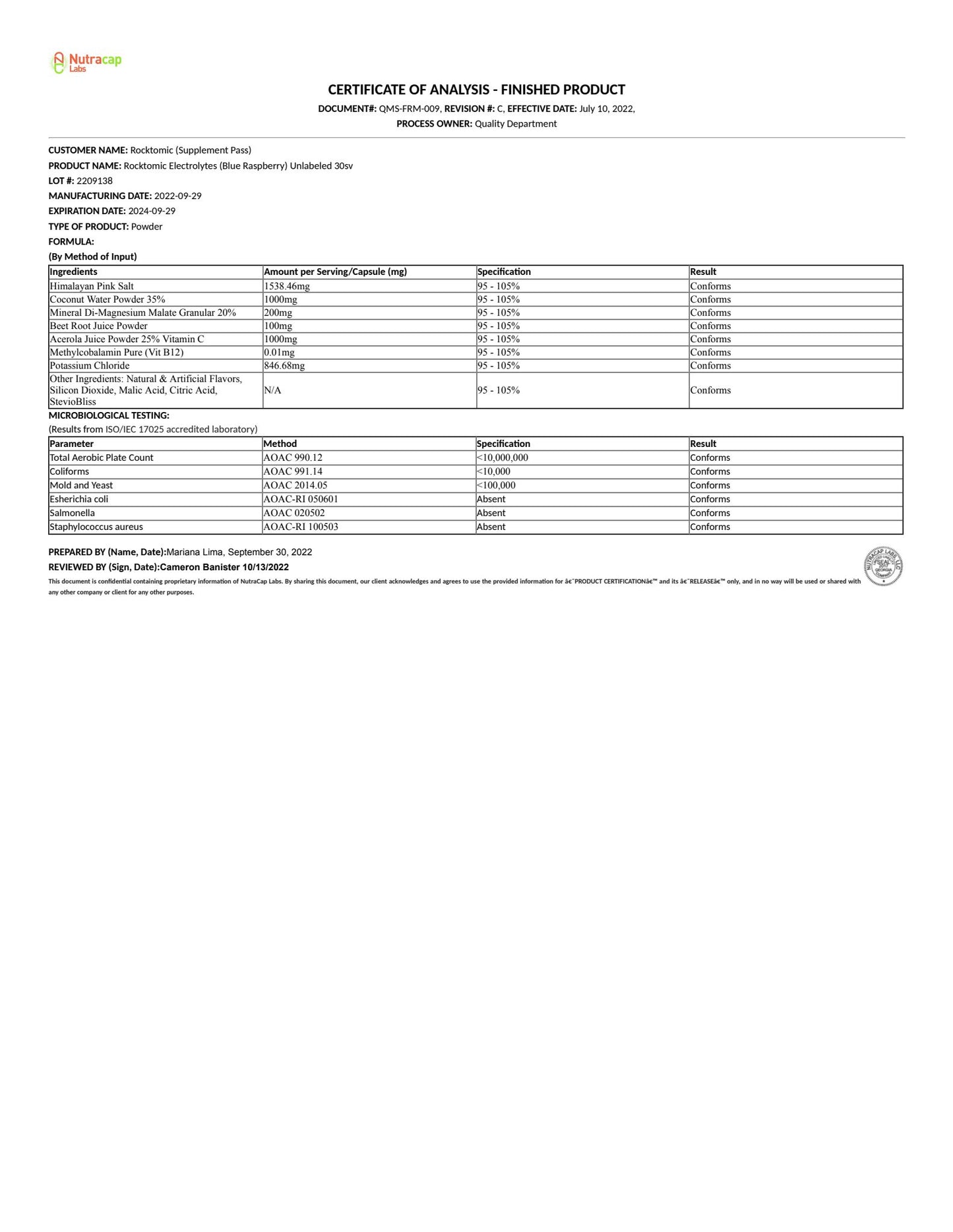 ION + Select Electrolyte Formula