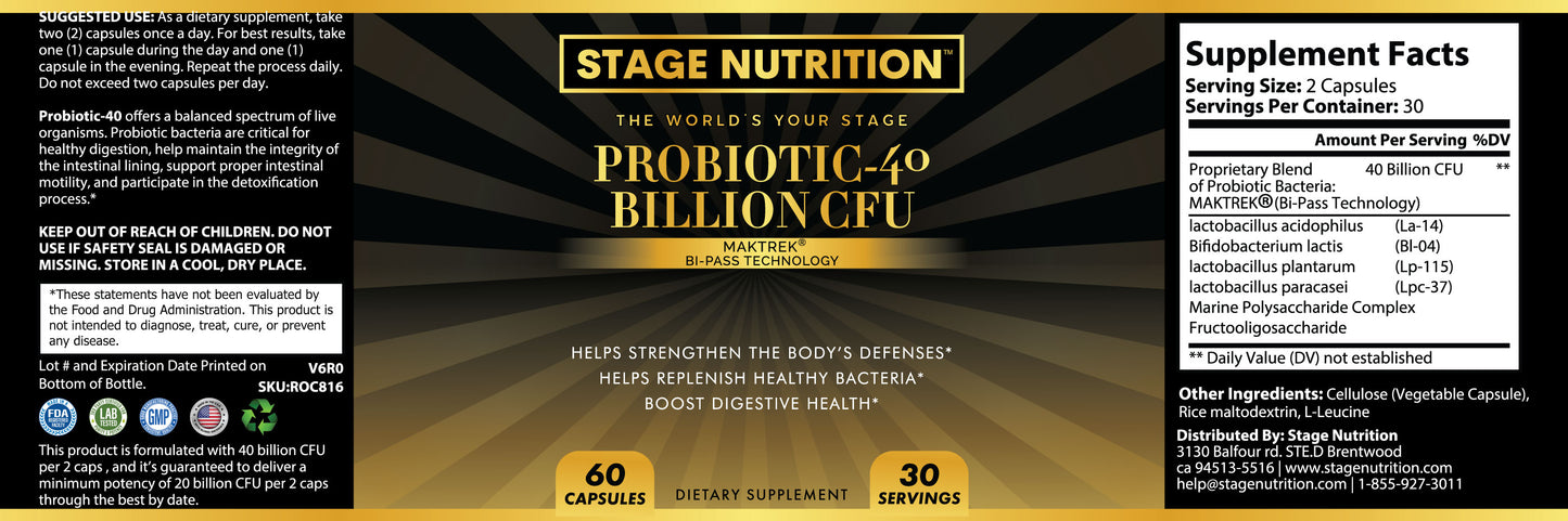 Probiotic - 40 Billion CFU