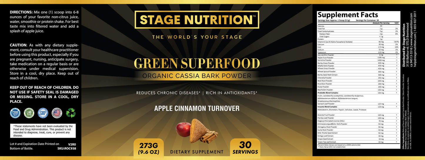 Green Superfood - Apple Cinnamon Turnover