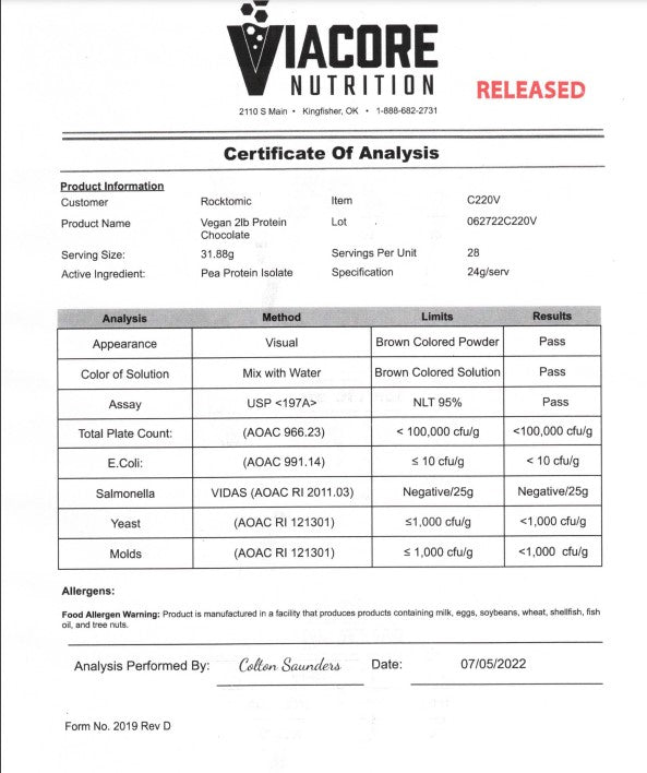 2lb Vegan Protein Chocolate - 28 servings