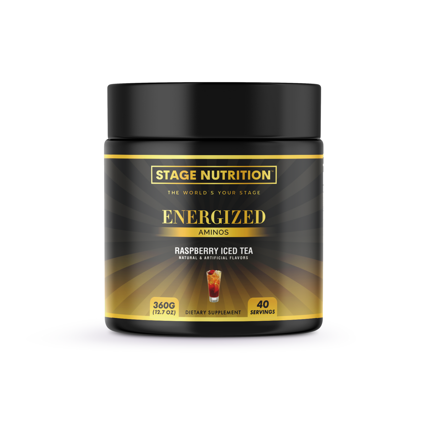 Energized Aminos Raspberry Iced Tea 360g - 40 servings