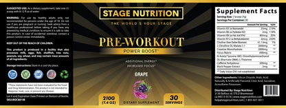 Energy Pre-Workout Grape 214g - 30 servings