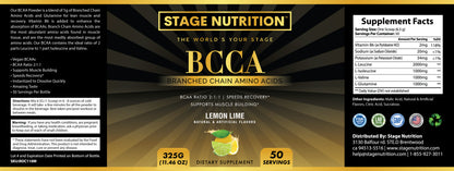 BCAA Lemon Lime 325g - 50 servings