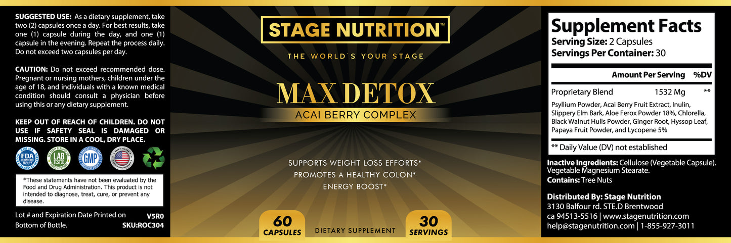Max Detox W/Acai Berry